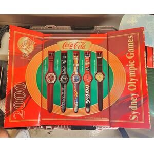 Vintage Coca-Cola Watch set 2000 Sydney Olympic games made by Swatch NOS